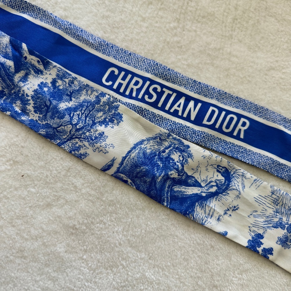 Brand New Dior Toile de Jouy Sauvage Mitzah Scarf